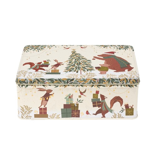 Long Deep Rect. Tin - Sara Miller Woodland Bears